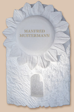 Grabstein Sonnenblume